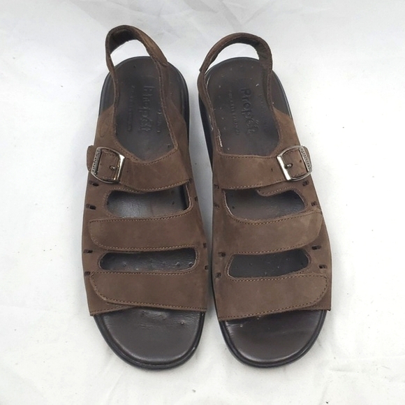 Propet Brown Leather Sandal - Picture 2 of 9